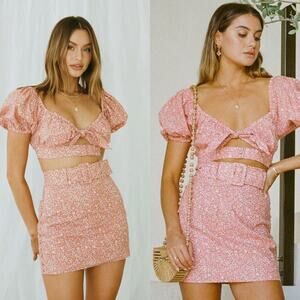 Sabo Skirt Neviah Belted Mini Skirt Size Small NWT